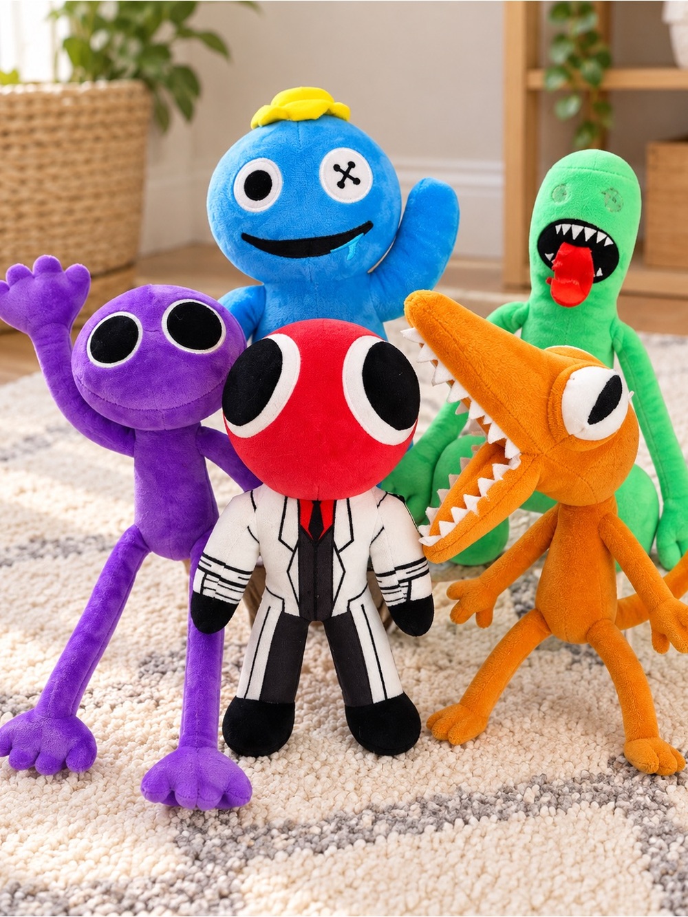 Rainbow Friends Plush Lot of 4 + Green Plush FREE – Roblox Inspired
